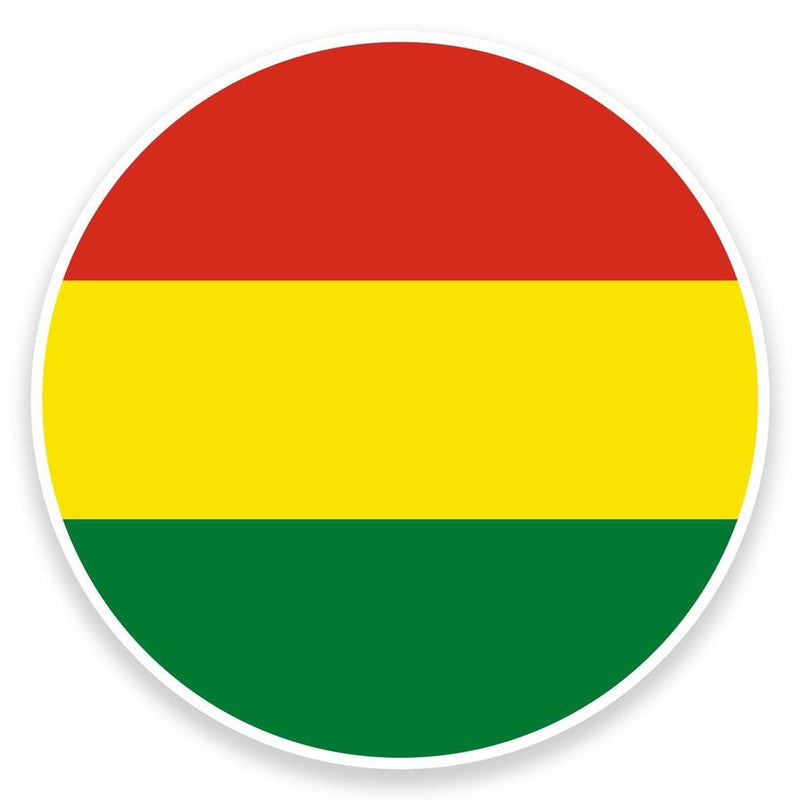 2 x Bolivia Flag Map Vinyl Sticker
