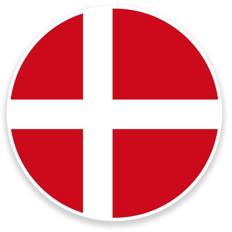 2 x Denmark Flag Map Vinyl Sticker
