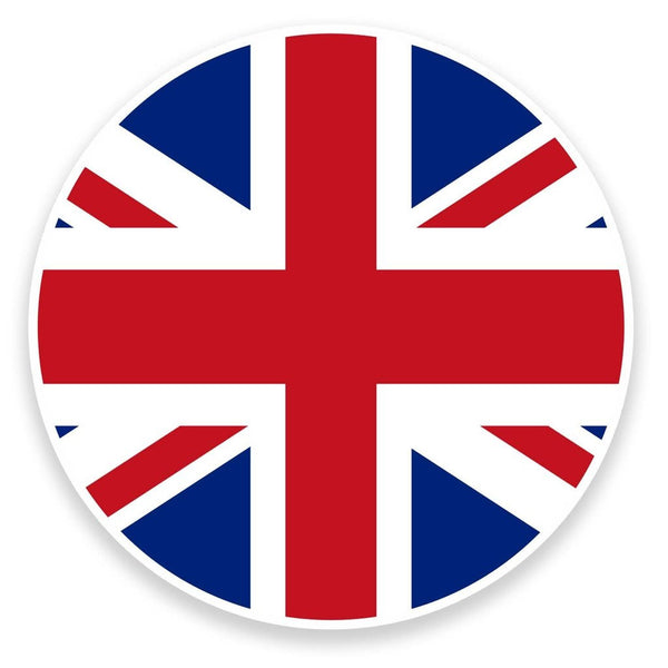 2 x Union Jack UK British Flag Map Vinyl Sticker  #9067