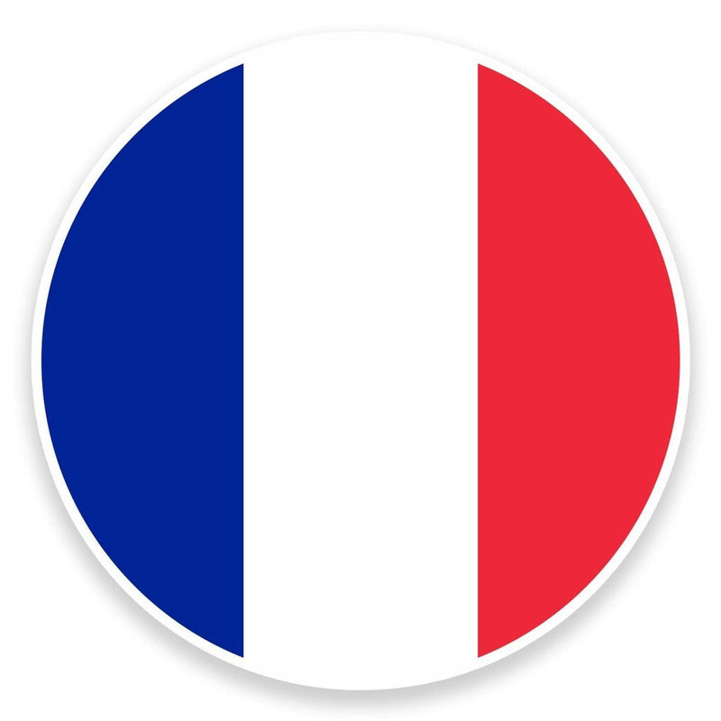 2 x France Flag Map Vinyl Sticker