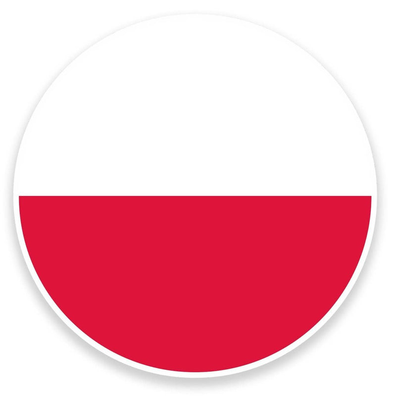 2 x Poland Flag Vinyl Sticker