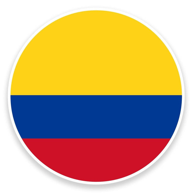 2 x Colombia Flag Vinyl Sticker