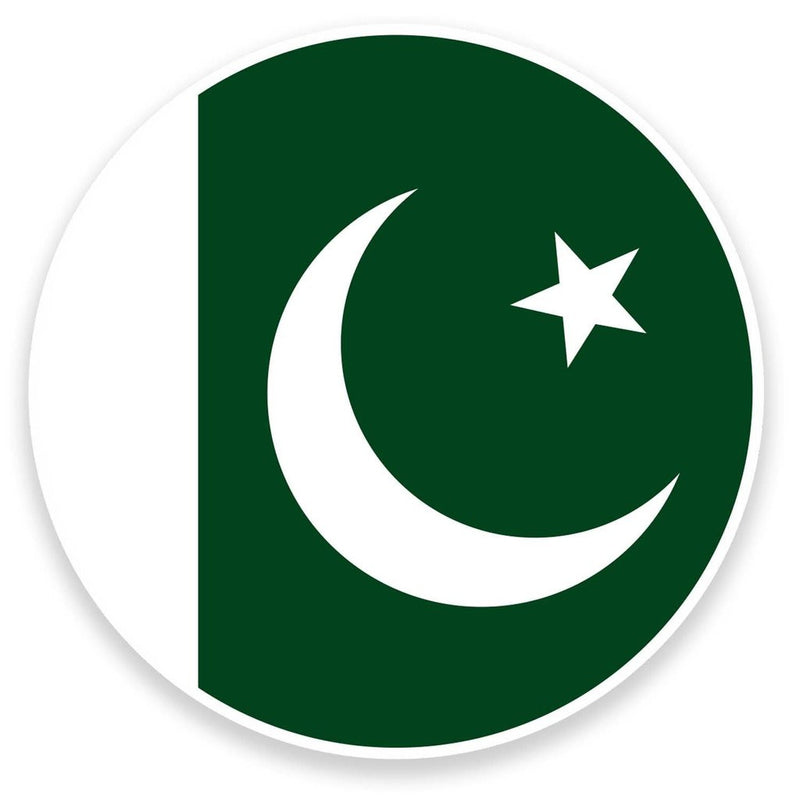 2 x Pakistan Flag Vinyl Sticker