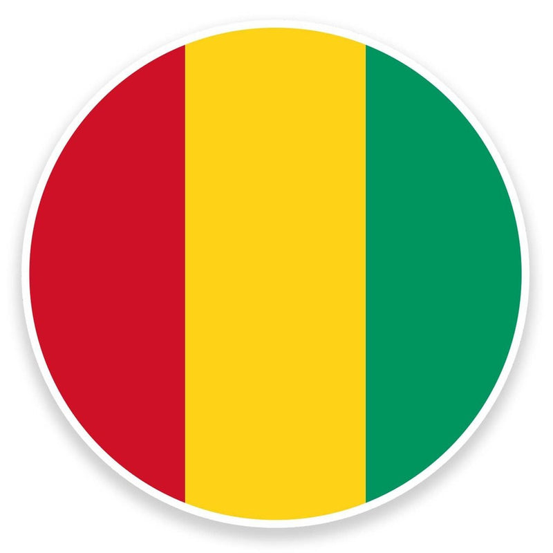 2 x Guinea Flag Vinyl Sticker