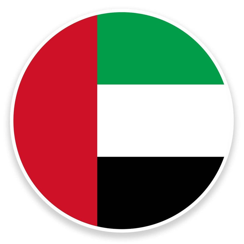 2 x UAE United Arab Emirates Vinyl Sticker