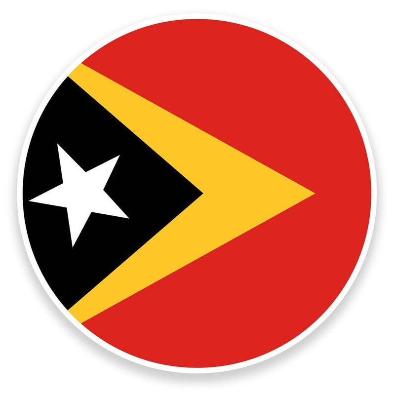 2 x East Timor Flag Vinyl Sticker