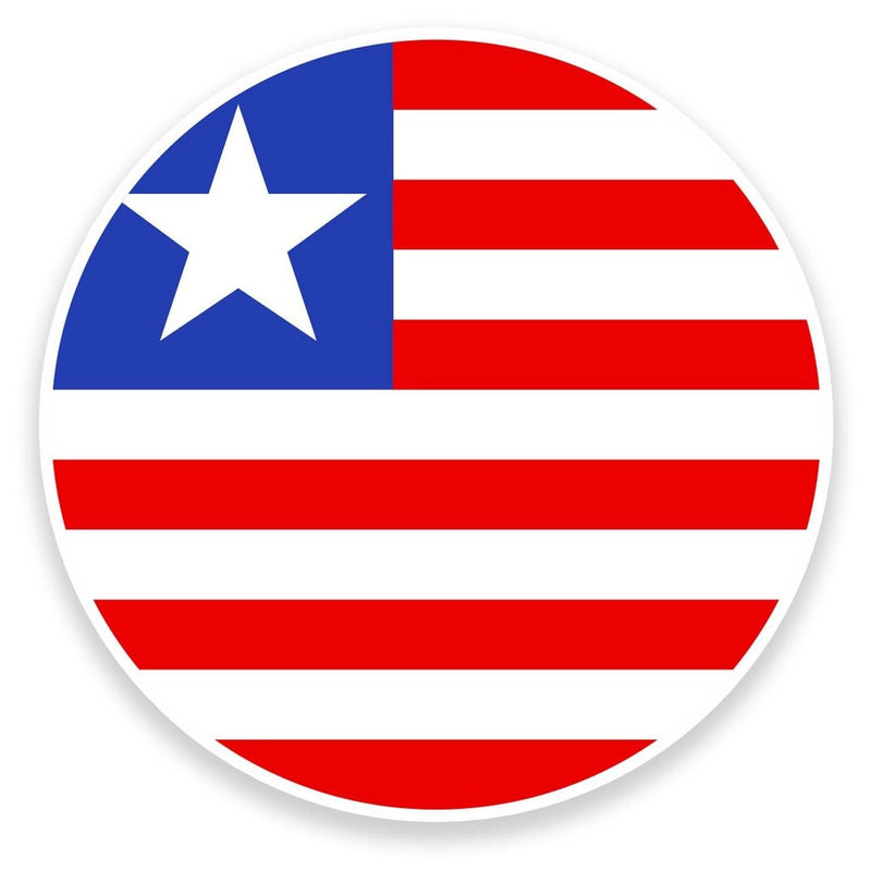 2 x Liberia Flag Vinyl Sticker