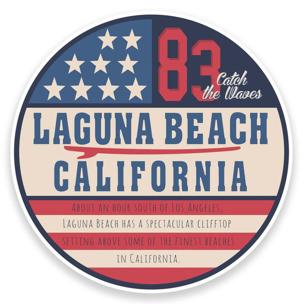 2 x Laguna Beach California USA Vinyl Sticker  #9113