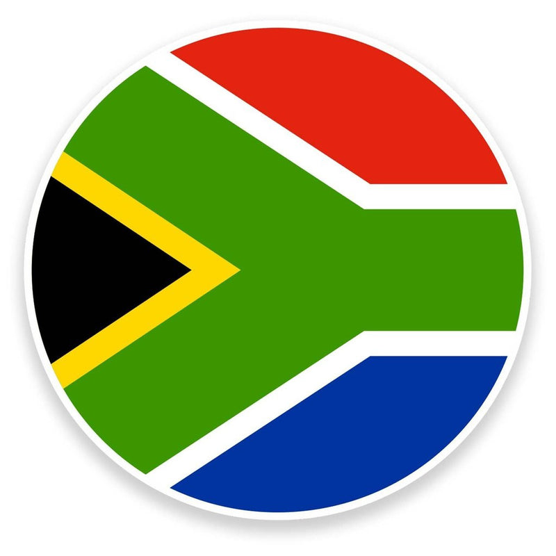 2 x South Africa Flag Vinyl Sticker