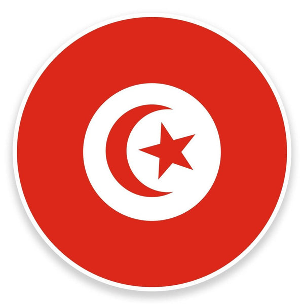 2 x Tunisia Flag Vinyl Sticker  #9123