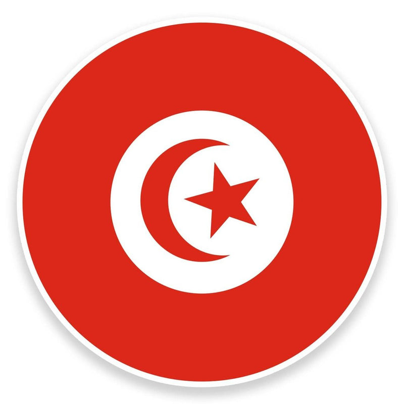 2 x Tunisia Flag Vinyl Sticker