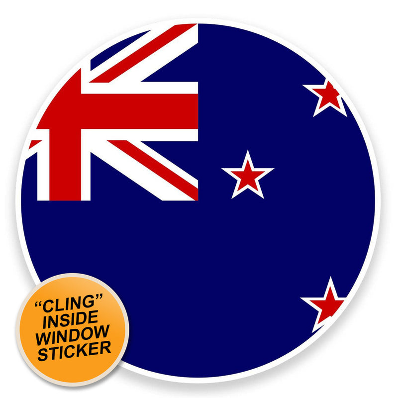 2 x New Zealand Flag WINDOW CLING STICKER Car Van Campervan Glass