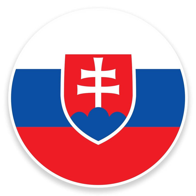 2 x Slovakia Flag Vinyl Sticker