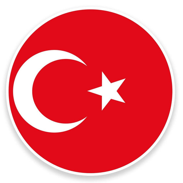 2 x Turkey Turkish Flag Vinyl Sticker  #9128