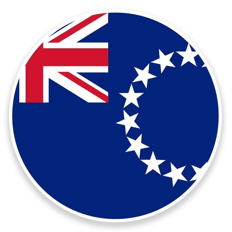 2 x Cook Islands Flag Vinyl Sticker