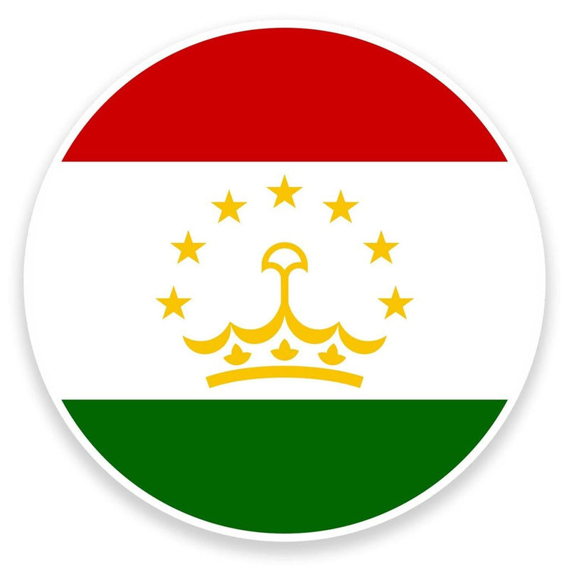2 x Tajikistan Flag Vinyl Sticker
