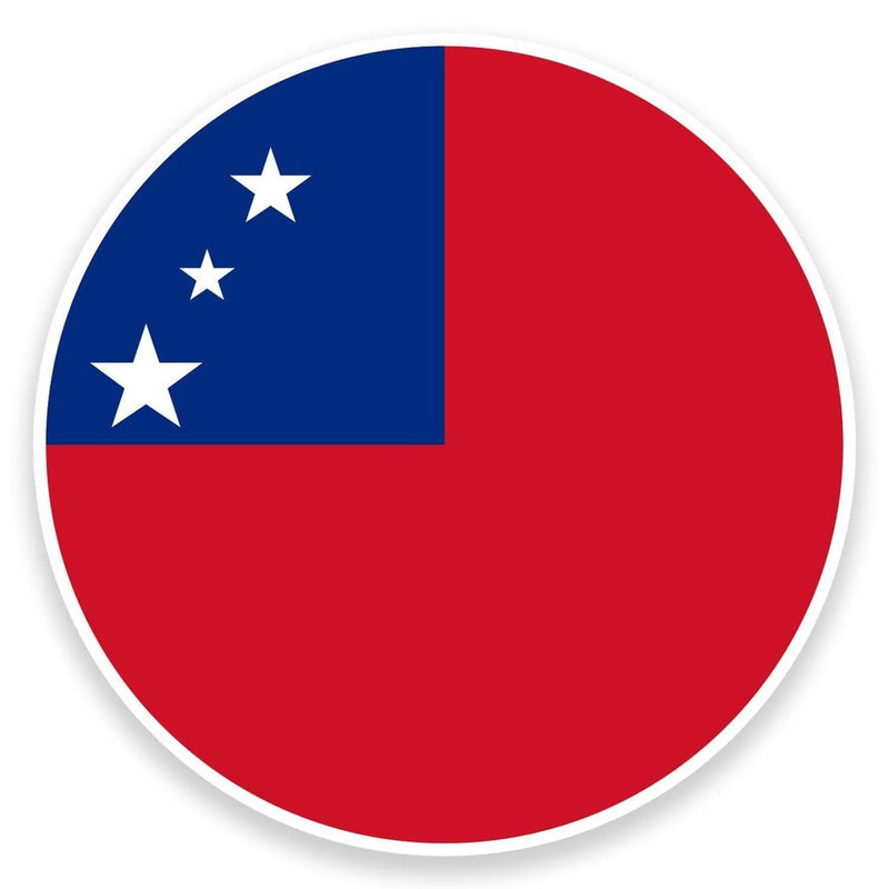 2 x Samoa Flag Vinyl Sticker