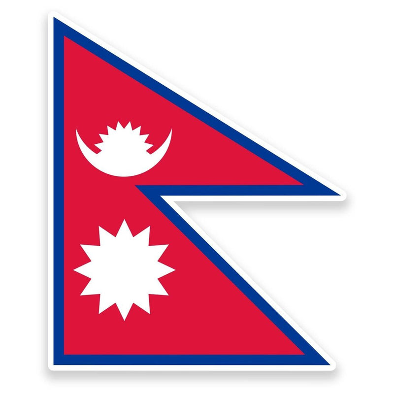 2 x Nepal Flag Vinyl Sticker