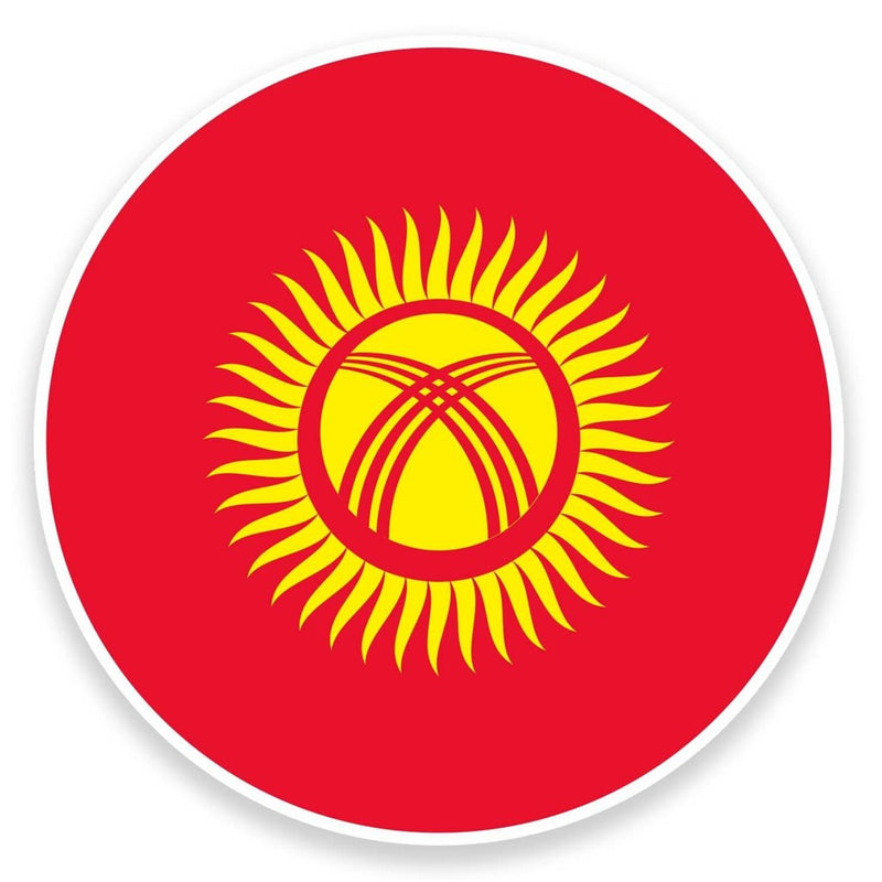 2 x Kyrgyzstan Flag Vinyl Sticker