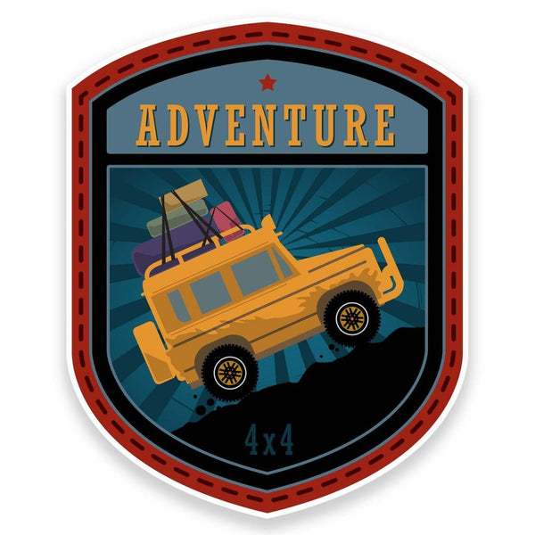 2 x Adventure Off-Roading Vinyl Sticker  #9181