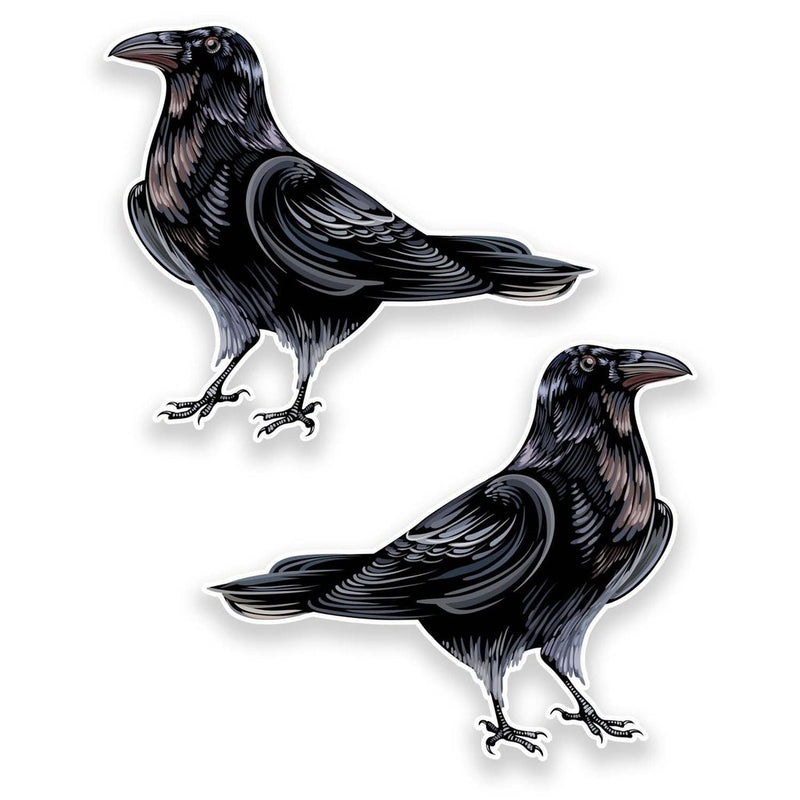 2 x Raven Crow Vinyl Sticker