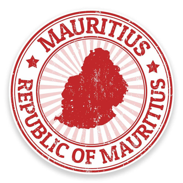 2 x Mauritius Flag Vinyl Sticker  #9202