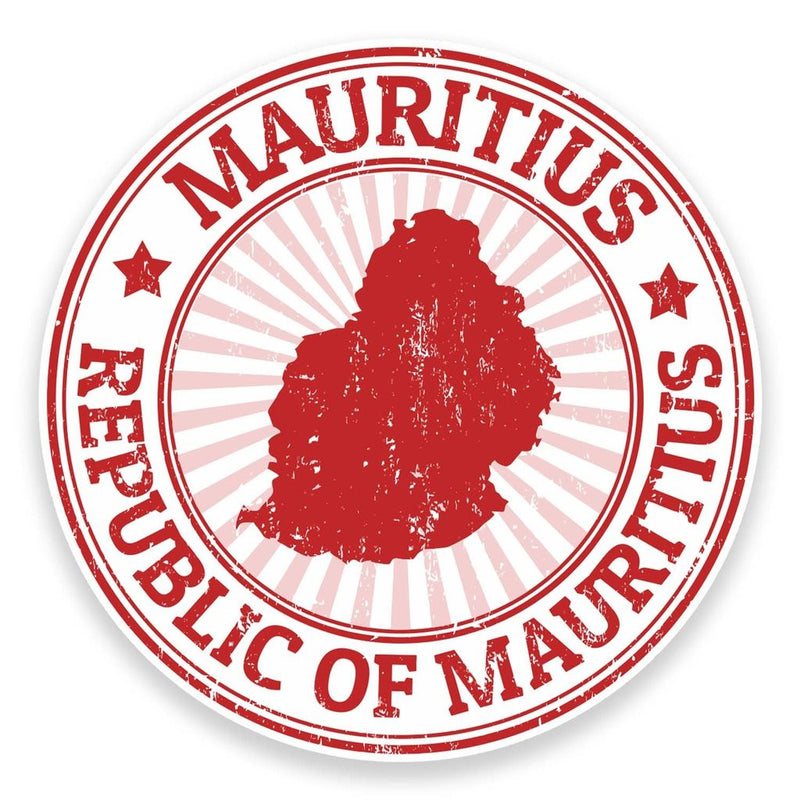 2 x Mauritius Flag Vinyl Sticker