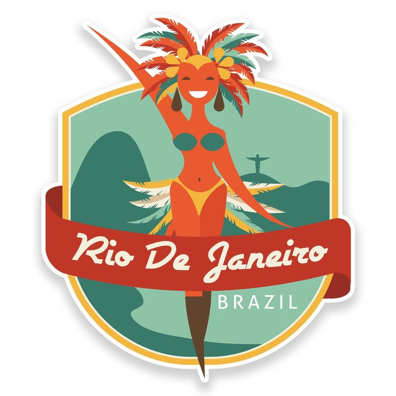 2 x Rio de Janeiro Brazil Vinyl Sticker