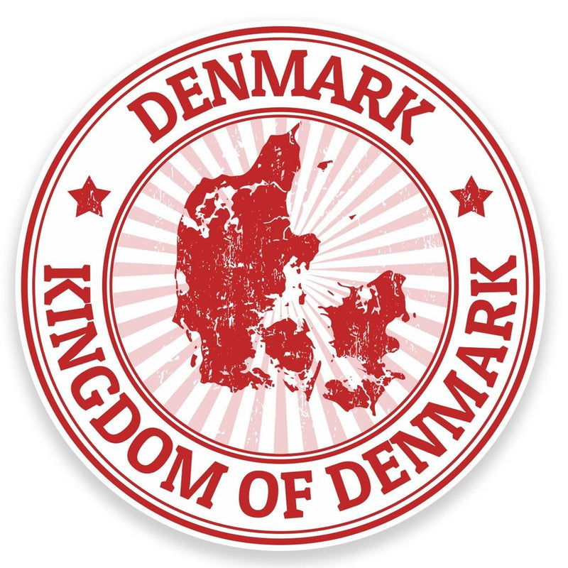 2 x Denmark Vinyl Sticker