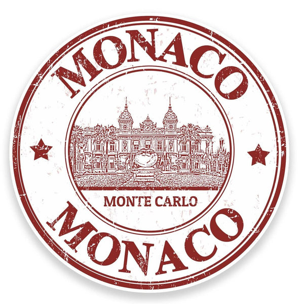 2 x Monaco Monte Carlo Vinyl Sticker  #9224
