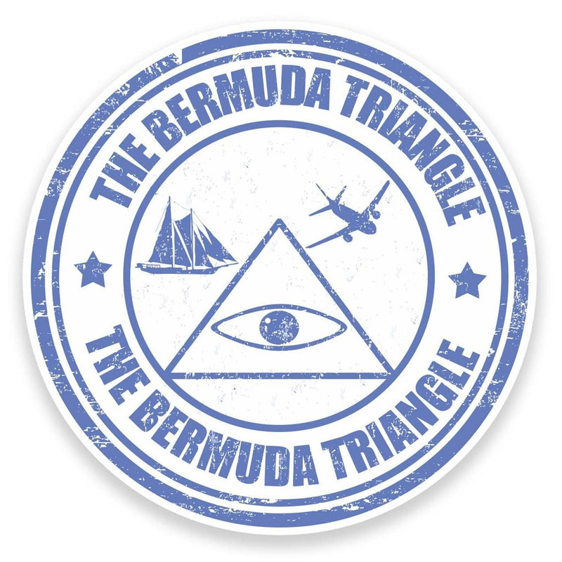 2 x Bermuda Triangle Vinyl Sticker