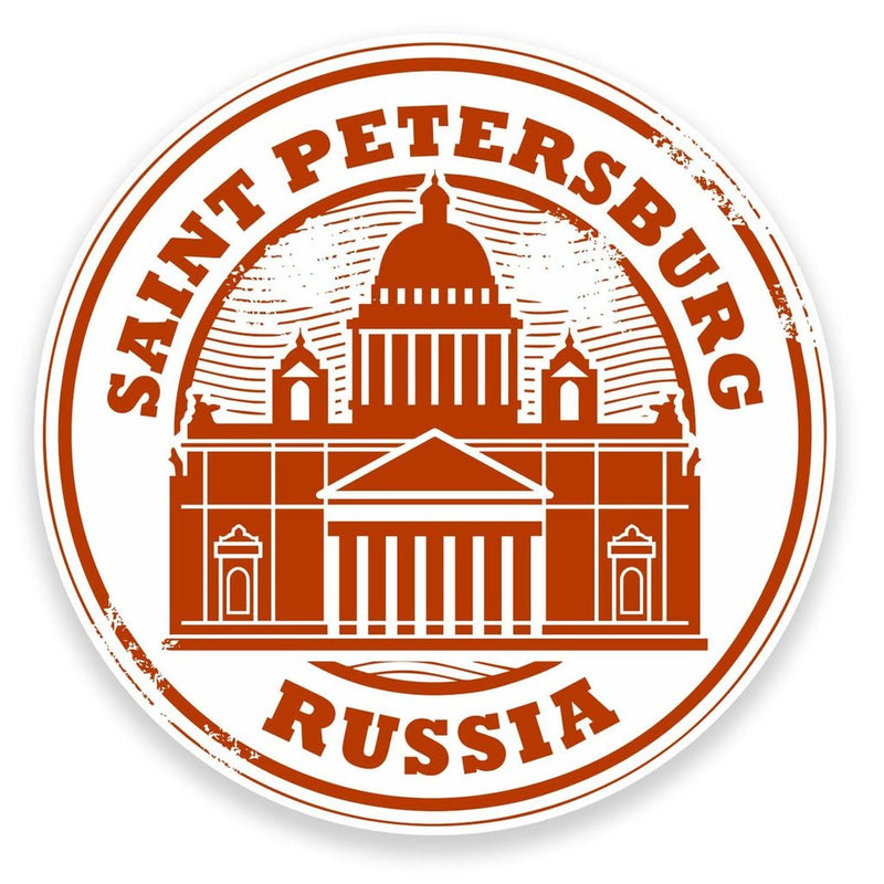 2 x Petersburg Russia Vinyl Sticker