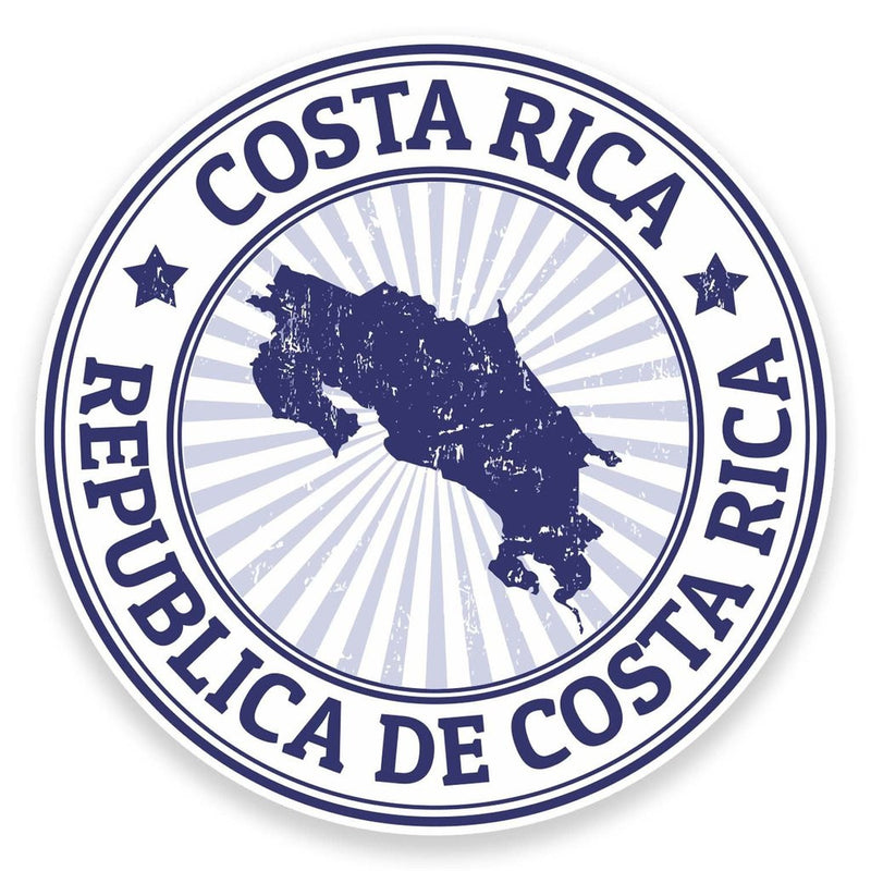 2 x Costa Rica Flag Vinyl Sticker