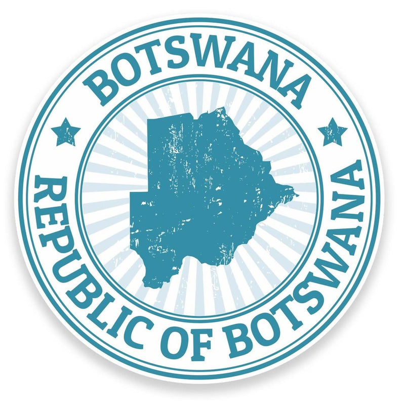 2 x Botswana Flag Vinyl Sticker
