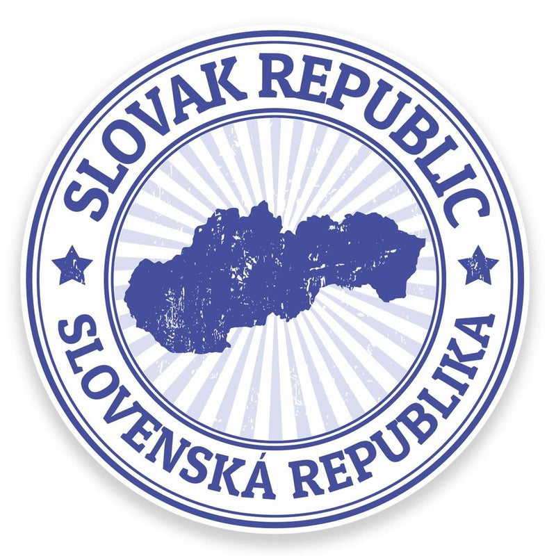2 x Slovak Republic Vinyl Sticker