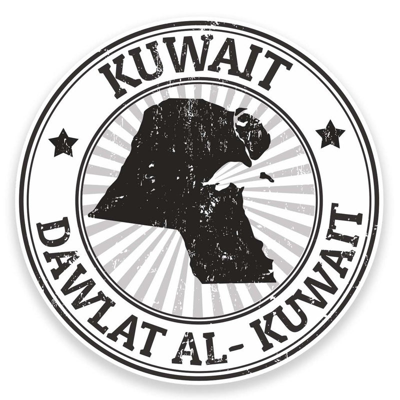 2 x Kuwait Flag Vinyl Sticker