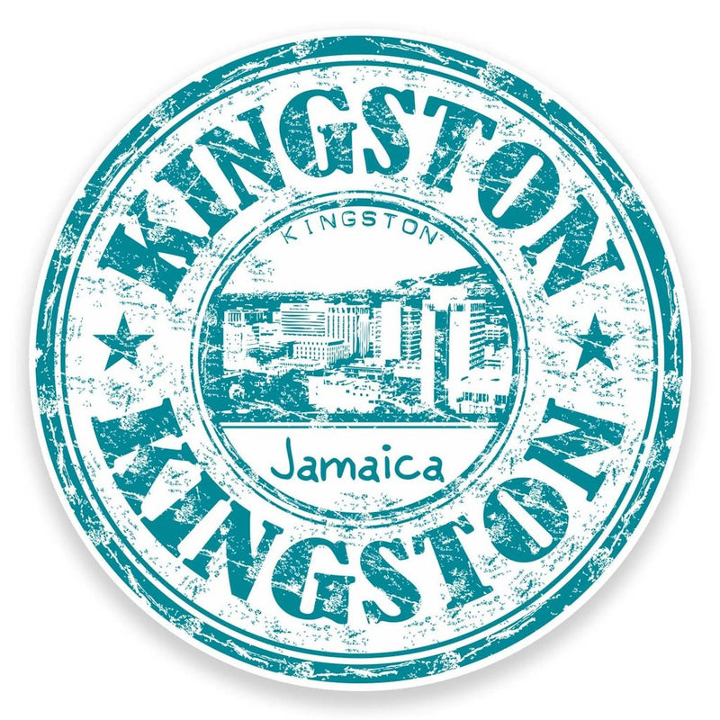 2 x Kingston Jamaica Vinyl Sticker