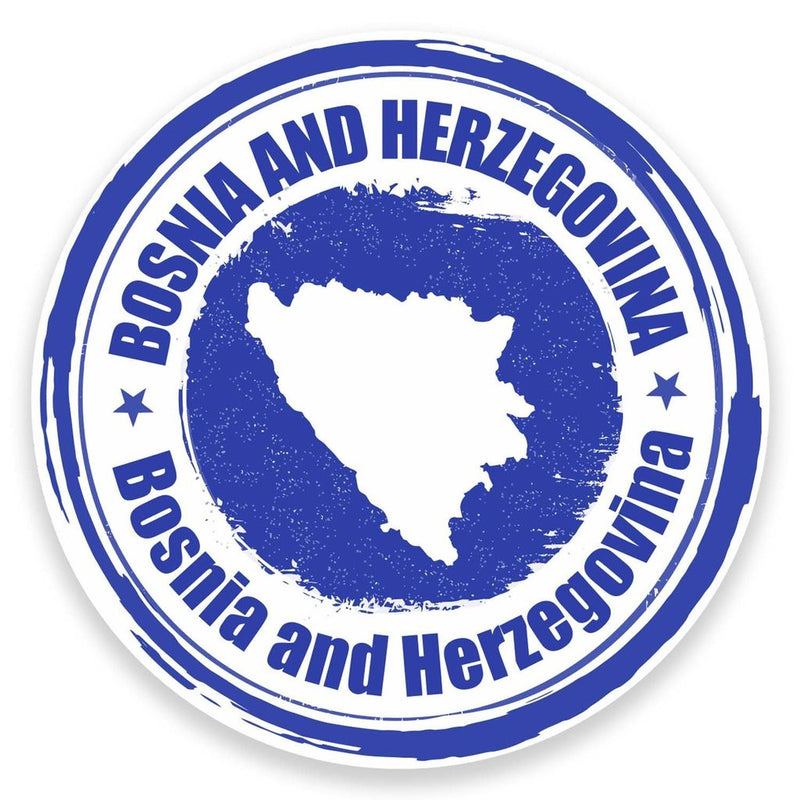2 x Bosnia & Herzegovina Flag Vinyl Sticker