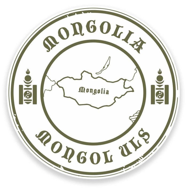 2 x Mongolia Vinyl Sticker