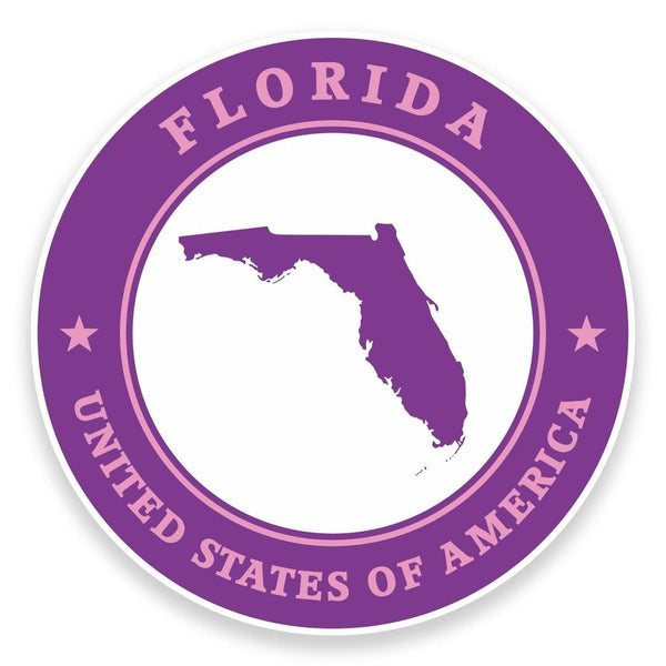 2 x Florida USA Vinyl Sticker #9340