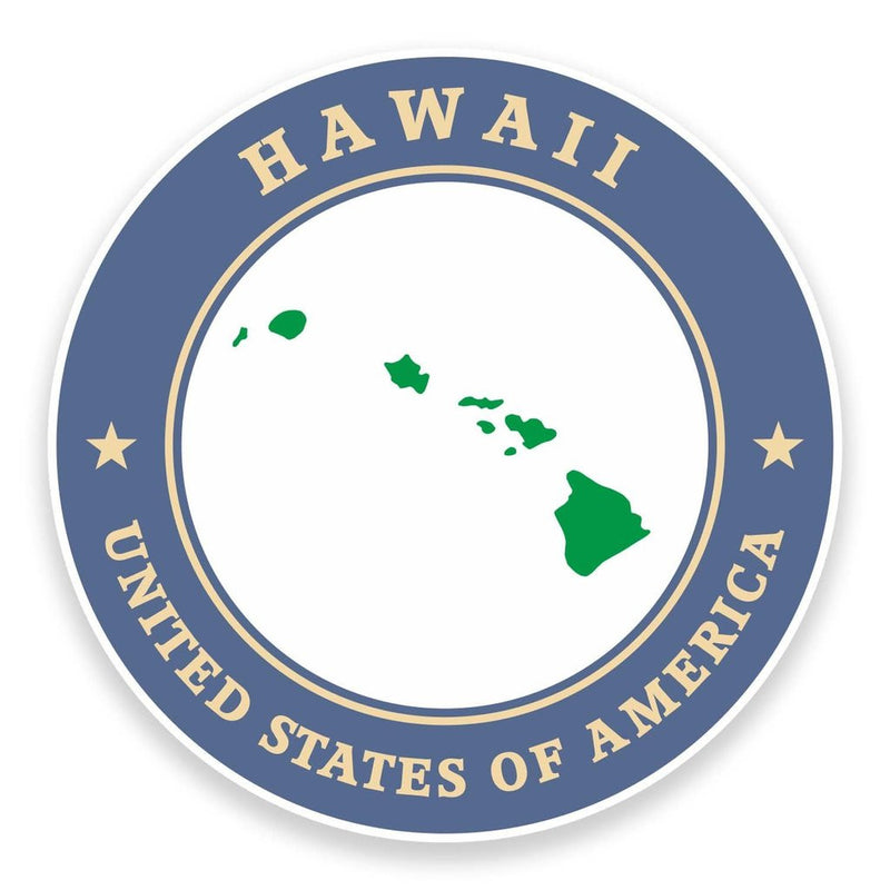 2 x Hawaii USA Vinyl Sticker