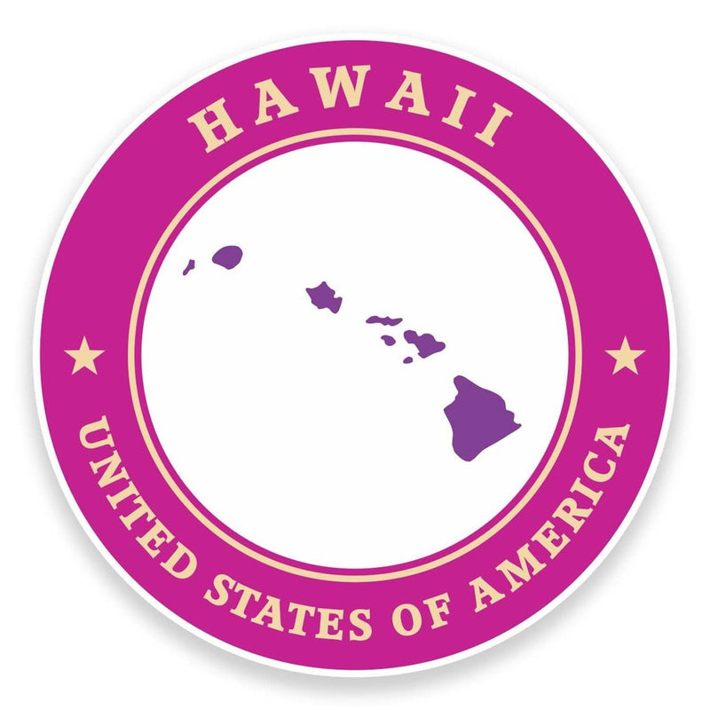 2 x Hawaii USA Vinyl Sticker