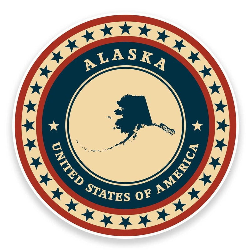 2 x Alaska USA Vinyl Sticker