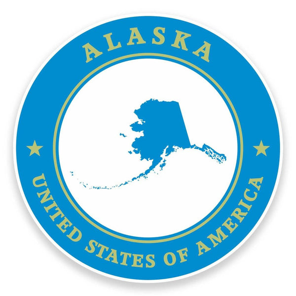 2 x Alaska USA Vinyl Sticker #9346