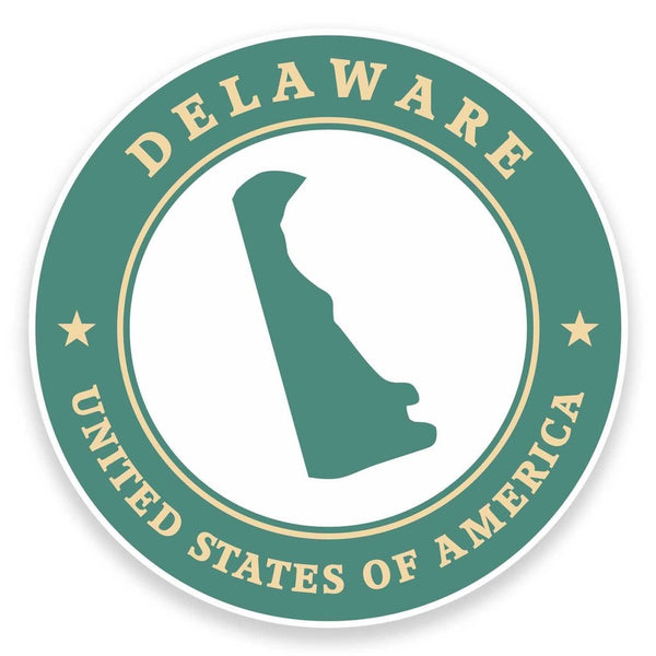 2 x Delaware USA Vinyl Sticker #9349
