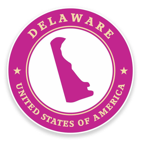 2 x Delaware USA Vinyl Sticker #9350