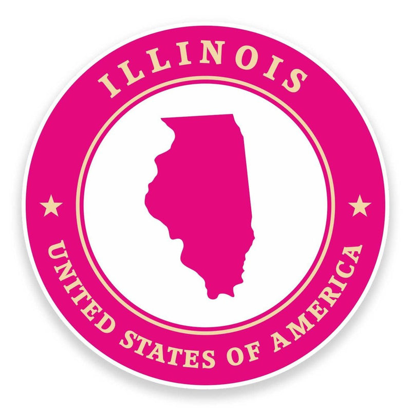 2 x Illinois USA Vinyl Sticker