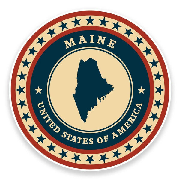 2 x Maine USA Vinyl Sticker #9393