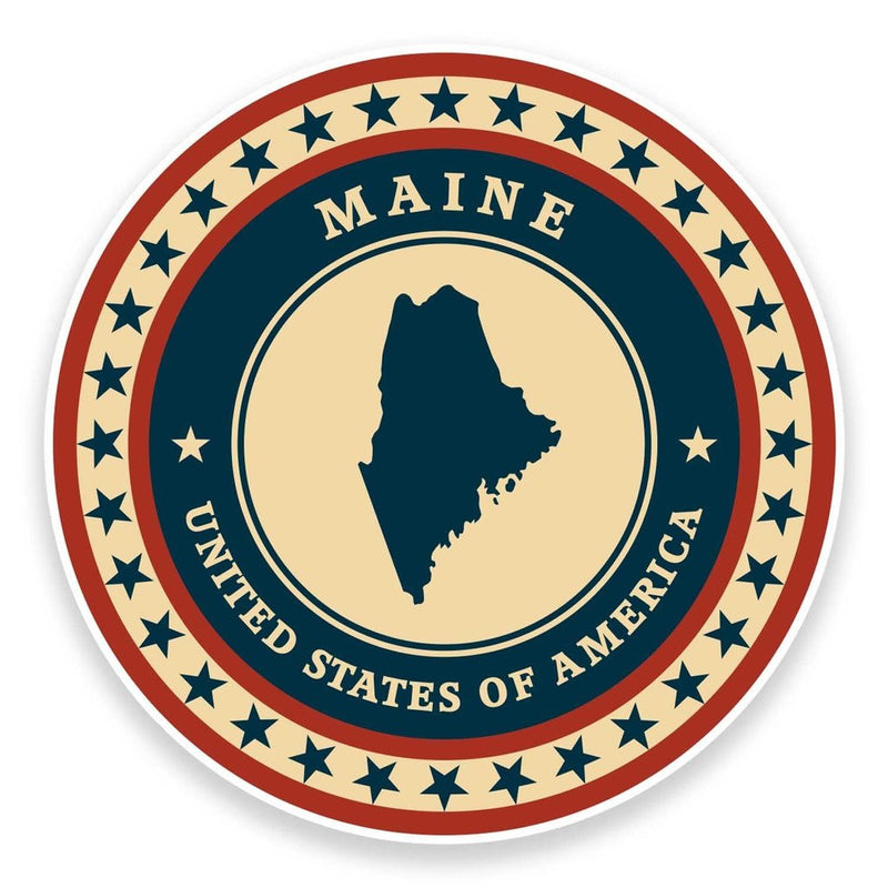 2 x Maine USA Vinyl Sticker