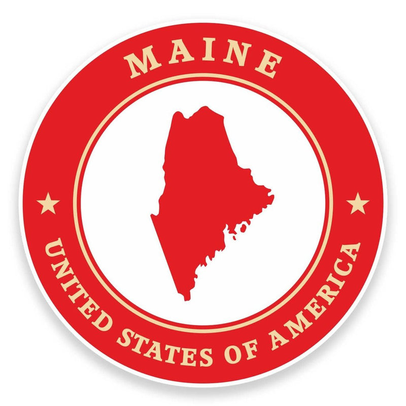 2 x Maine USA Vinyl Sticker